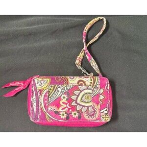Vera Bradley All In One Wristlet ID Wallet in Retired Very Berry Paisley Print